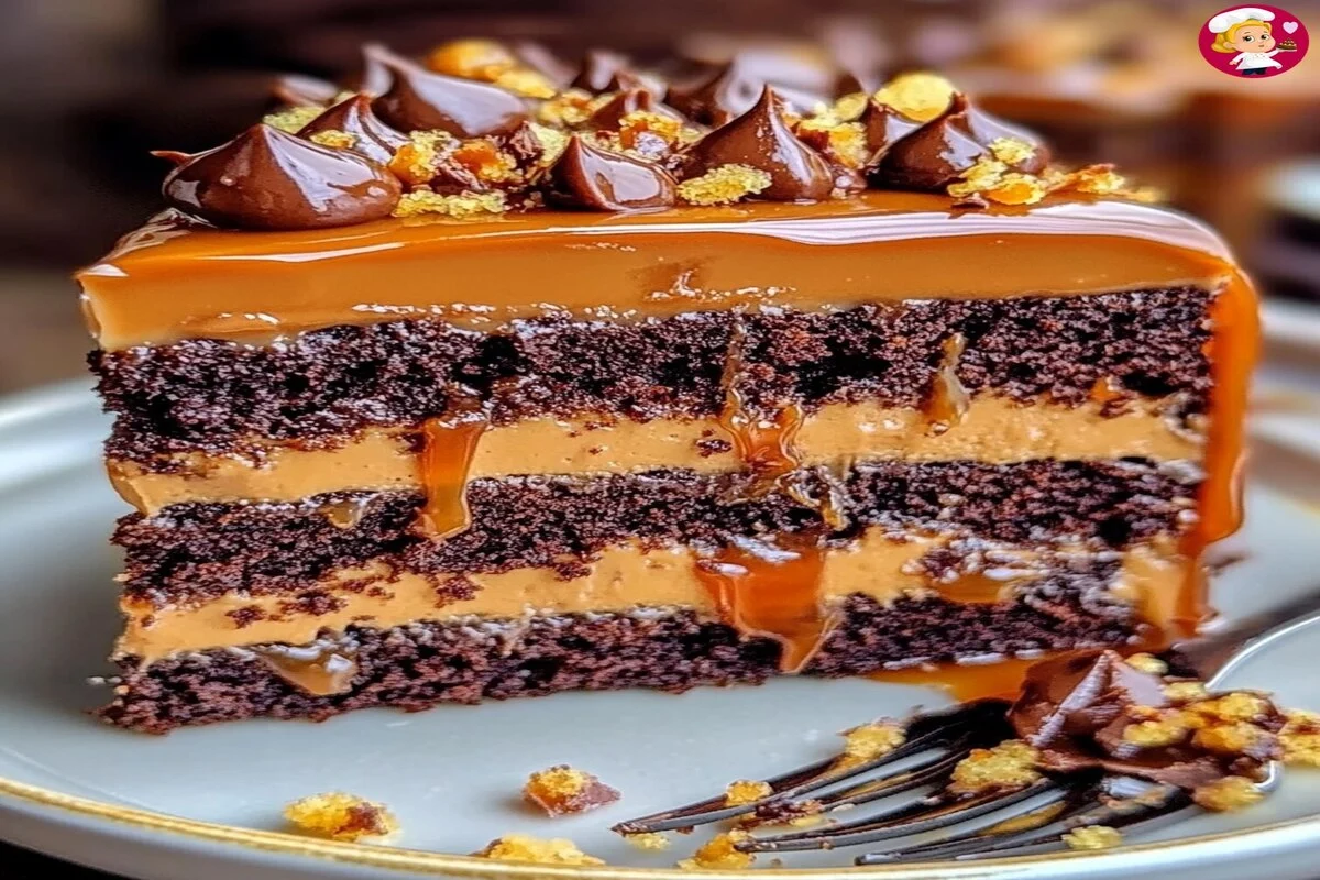 Chocolate Caramel Crunch Cake Recipe