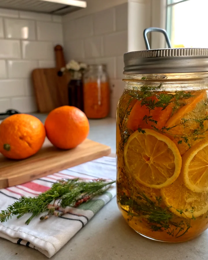 Zesty Herb-Infused Honey Syrup with a Kick