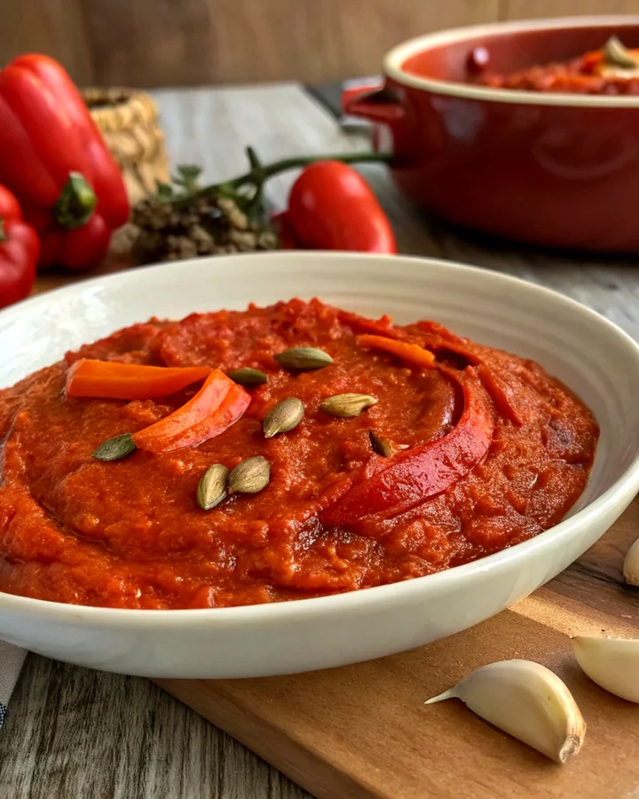 Fiery Roasted Pepper Paste with a Sweet Twist