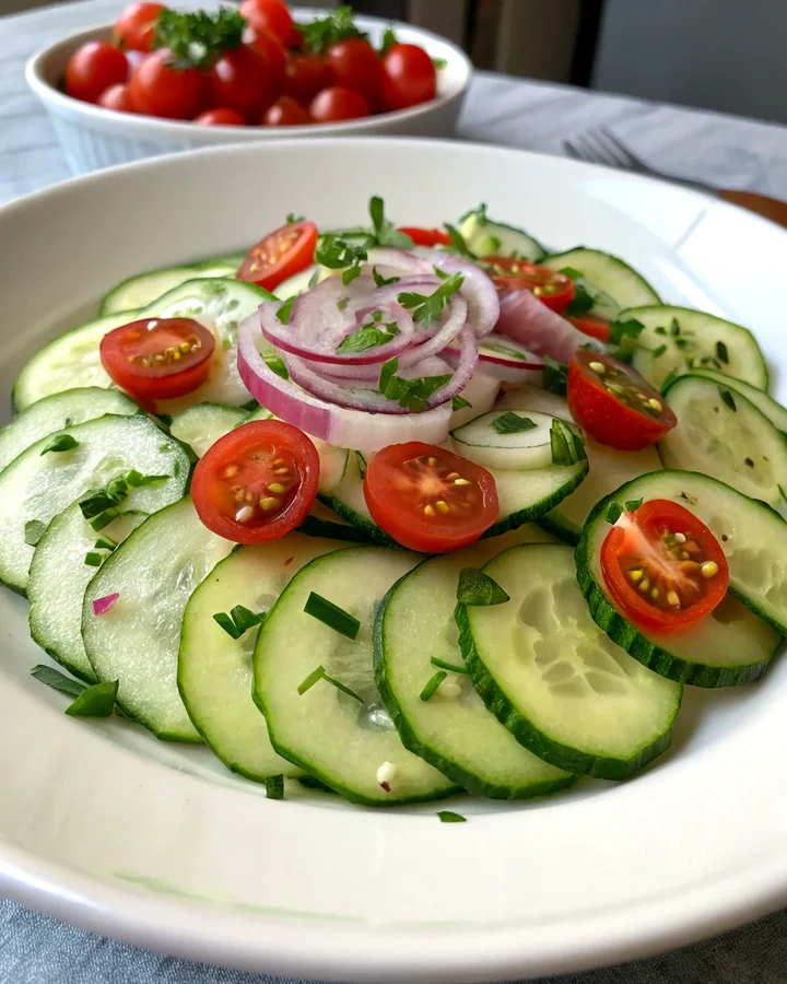Crisp Cucumber Delight: A Feta and Dill Salad Sensation