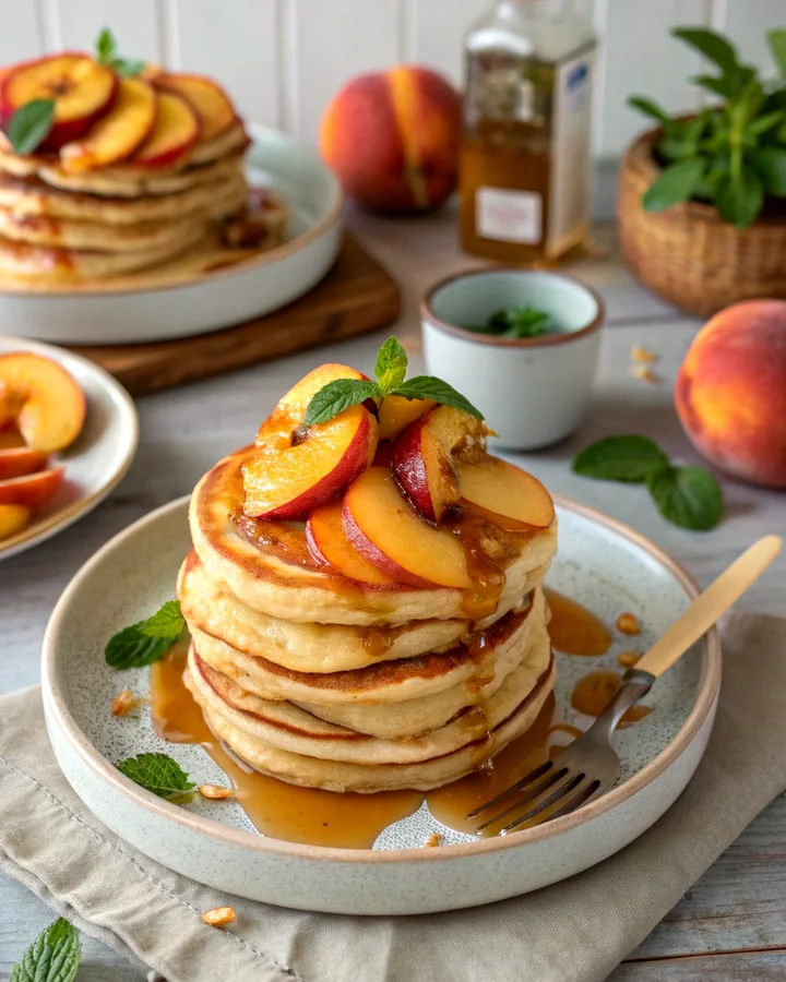 Peach Pancake Paradise: A Breakfast Delight