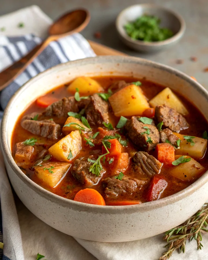 Hearty Farmhouse Beef Stew for Cozy Evenings