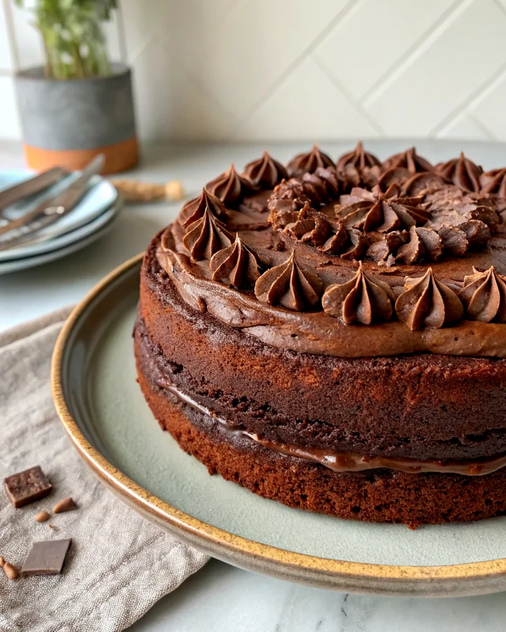 Indulgent Chocolate Bliss Cake with Creamy Frosting