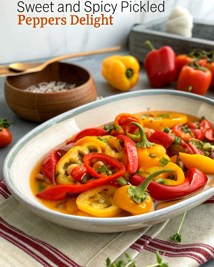 Zesty Sweet and Spicy Pickled Pepper Medley