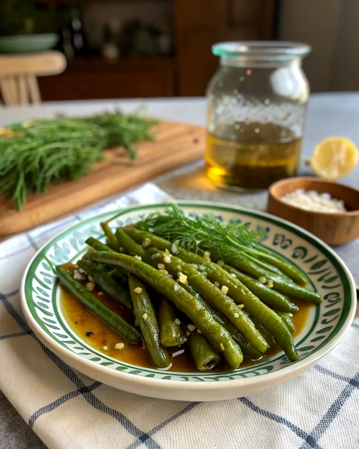 Zesty Honey-Dill Pickled Green Beans Bliss