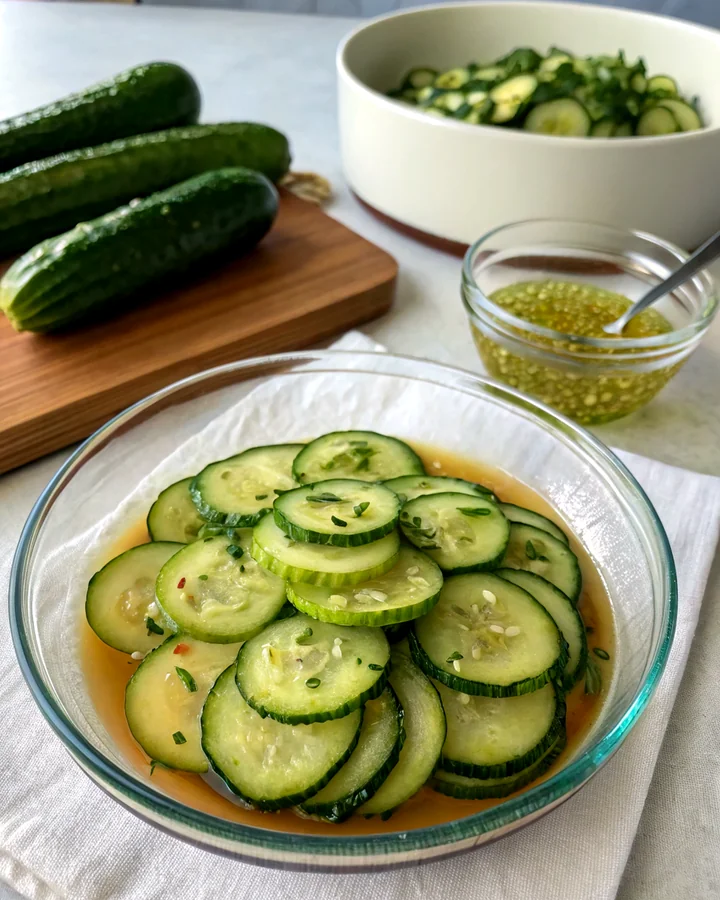Zesty Crunch: Quick Pickled Cucumbers in a Snap