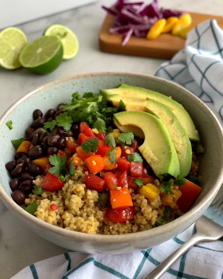 Vibrant Quinoa Fiesta Bowl: Quick & Healthy Delight