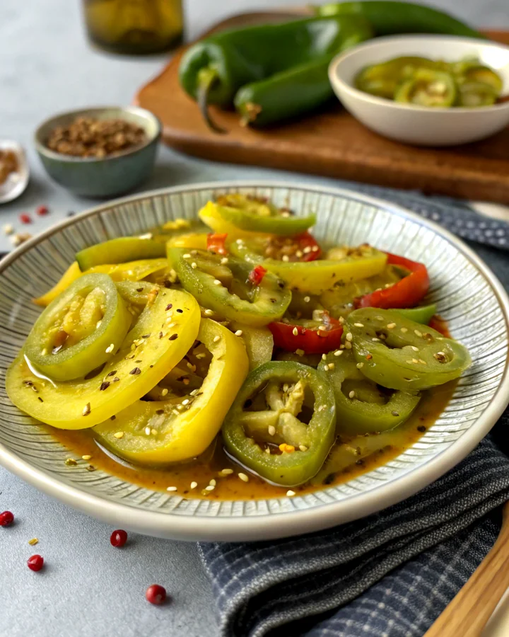 Zesty Sweet Pickled Banana Peppers in 25 Minutes