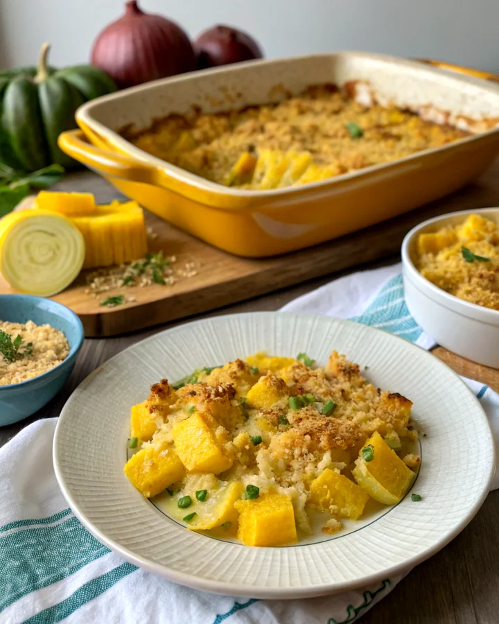 Golden Harvest Squash Casserole Delight